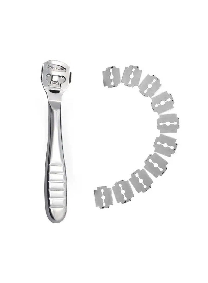 LA PERLA TECH  مزيل مسامير القدم الاحترافي من الفولاذ المقاوم للصدأ للعناية بالقدمين، ماكينة حلاقة مسامير القدم، مزيل الجلد الصلب، قاطع الخشونة - Image 1