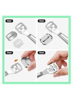 LA PERLA TECH  Professional Stainless Foot Callus Remover Cuticle Foot Care Pedicure Callus Shaver Corn Cuticle Hard Skin Remover Rasp Cutter  - Image 4