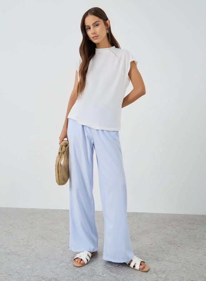 تايك تو تيشيرت سادة بدون أكمام بقصة عادية