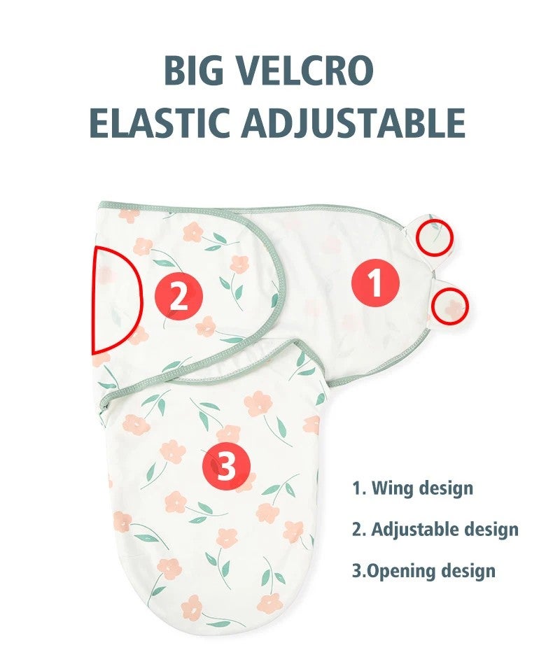 Bluejw 100% Cotton Baby Swaddle Sleeping Bag - Anti-Shock Swaddlers Bandage for Newborns & Infants - Four Seasons Single Layer - Image 4