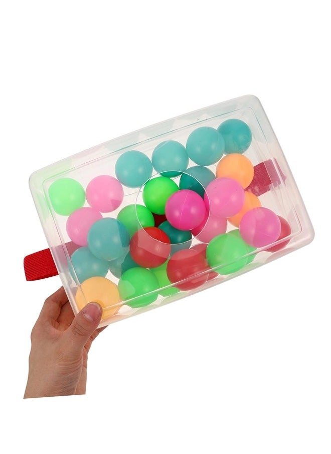 ShebSheb 1 Set Strap Shake Box Children Kids Outdoor Playset Developmental Sports Table Tennis Balls Family Games for Kids and Coordination Training Kids Training Game（The ball color is random.）  - Image 2