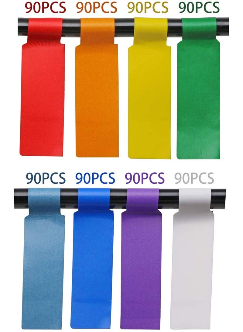 720 Pcs Self Adhesive Cable Labels Assorted Color Waterproof Tear Resistant Wire Label Stickers 8 Colors, for Office Work School Computer Cord Laser Printer - Image 2