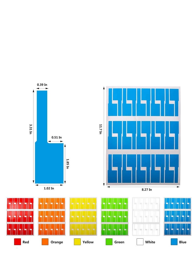 720 Pcs Self Adhesive Cable Labels Assorted Color Waterproof Tear Resistant Wire Label Stickers 8 Colors, for Office Work School Computer Cord Laser Printer - Image 3
