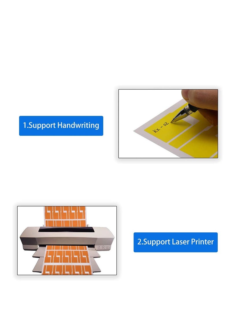 720 Pcs Self Adhesive Cable Labels Assorted Color Waterproof Tear Resistant Wire Label Stickers 8 Colors, for Office Work School Computer Cord Laser Printer - Image 5