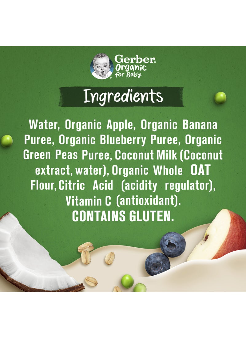 Gerber Organic Blueberry Apple and Coconut Milkies Puree - Image 4