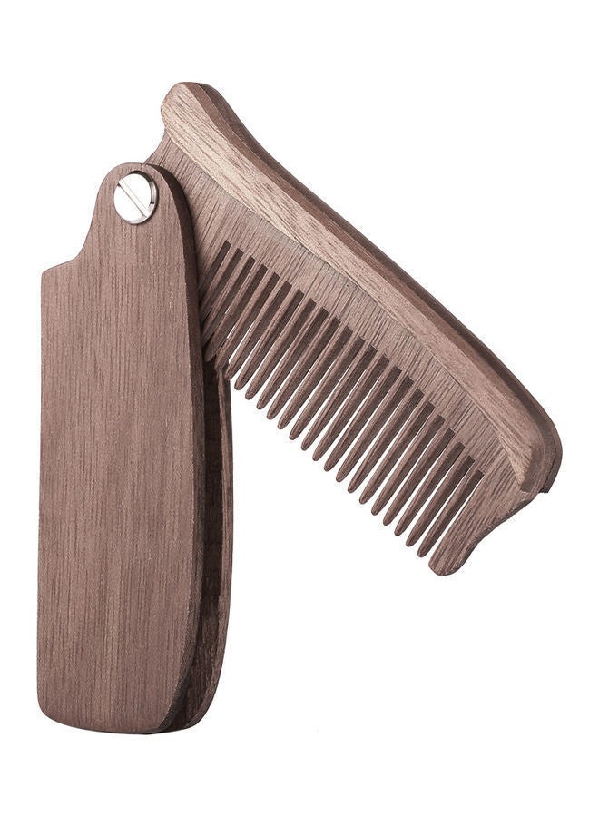 NIBEMINENT Folding Beard Comb Brown  - Image 1