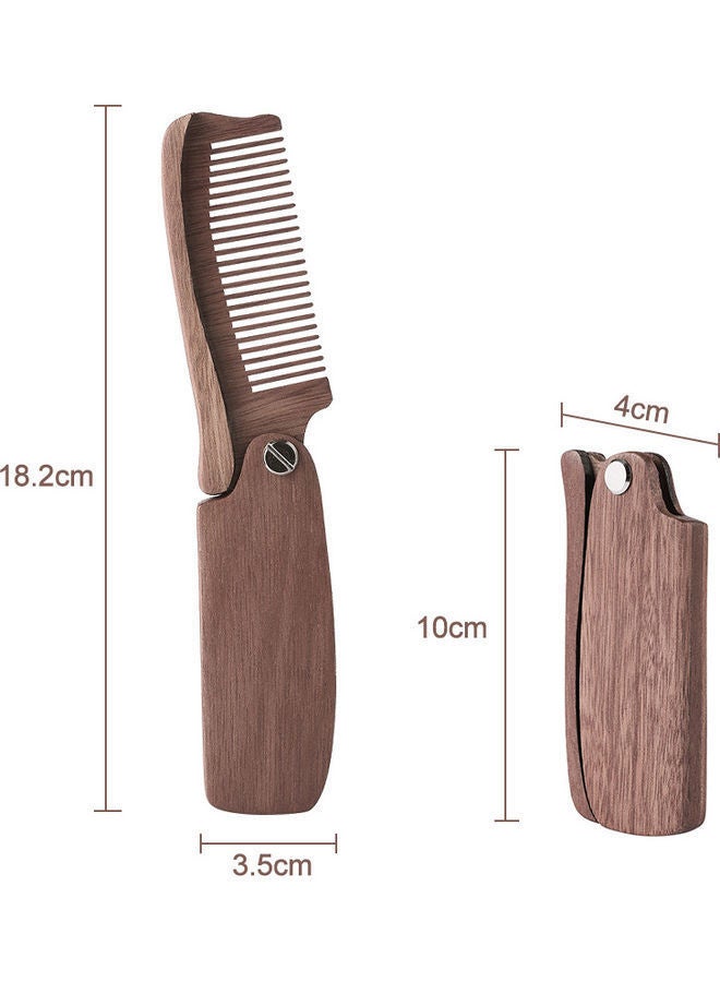 NIBEMINENT Folding Beard Comb Brown  - Image 3
