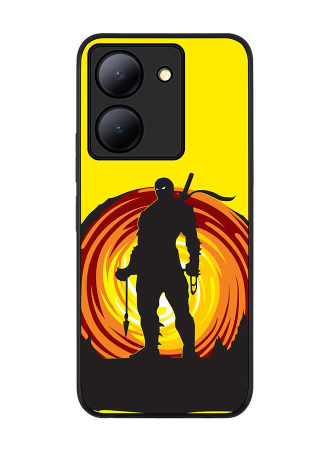 Stylizedd - Rugged Black Edge case for Vivo Y27s/ Vivo Y27 5G, Slim fit Soft Case Flexible Rubber Edges Anti Drop TPU Gel Thin Cover - Ninja Typhoon - Image 1
