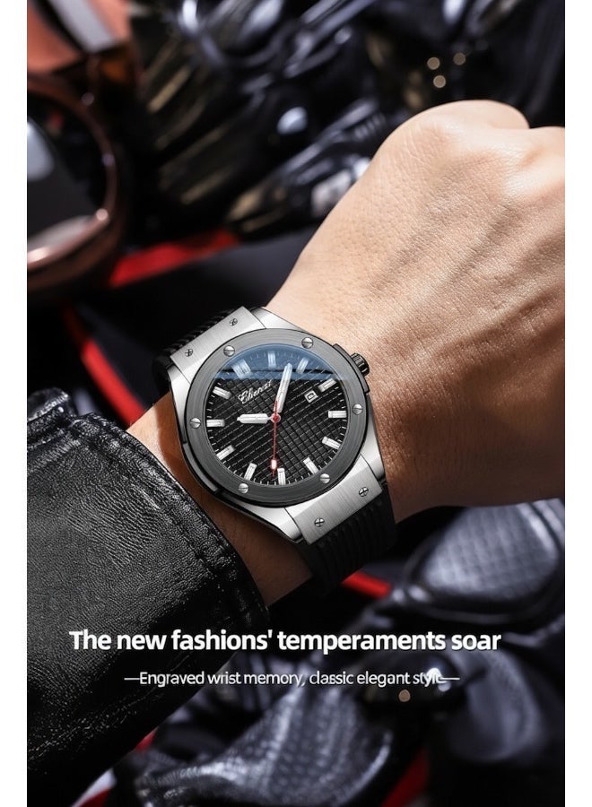 Chenxi Men’s Quartz Wrist Watch with Luxury Modern Design, Water Resistant, Scratch-Resistant Glass, Silicone Strap with Elegant Box - Image 3