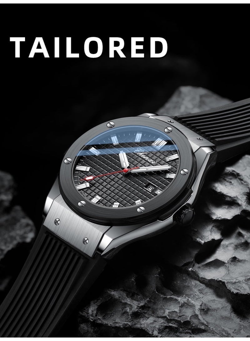 Chenxi Men’s Quartz Wrist Watch with Luxury Modern Design, Water Resistant, Scratch-Resistant Glass, Silicone Strap with Elegant Box - Image 4
