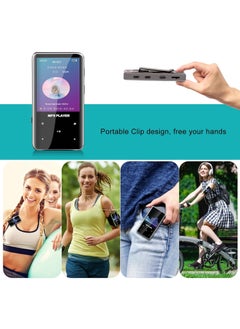 LAESO 96GB Mp3 Player with Bluetooth 5.0 Music Player Voice Recorder Portable Digital Lossless Music MP3 MP4 Player for Kids with FM Radio HD Speaker for Sports Running Super Light Metal Shell Touch Buttons  - Image 2