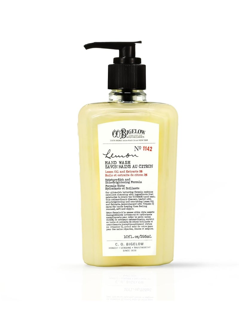 C. O. Bigelow C.O. Bigelow Lemon Hand Wash - No. 1142, Moisturizing Liquid Hand Soap with Lemon Extract & Vitamin C, Cruelty Free & Gentle for All Skin Types, 10fl oz.  - Image 1