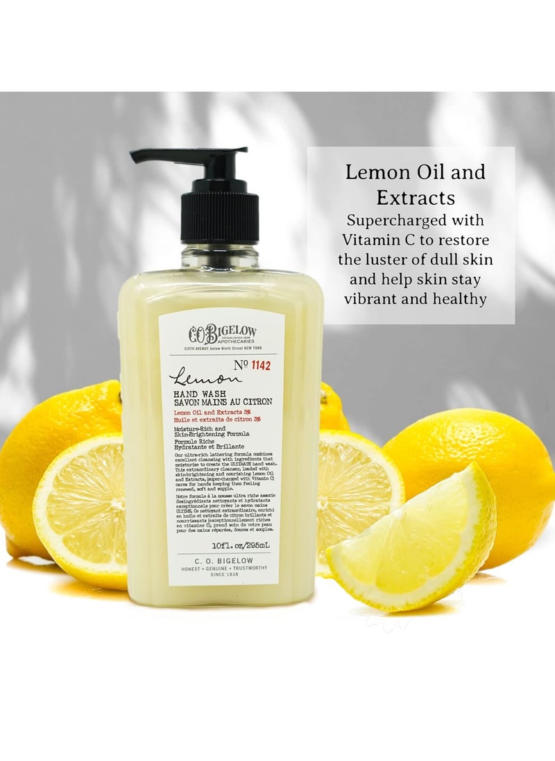 C. O. Bigelow C.O. Bigelow Lemon Hand Wash - No. 1142, Moisturizing Liquid Hand Soap with Lemon Extract & Vitamin C, Cruelty Free & Gentle for All Skin Types, 10fl oz.  - Image 2