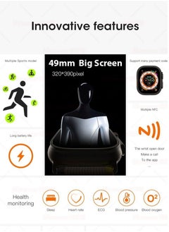 Generic Ultra Smart Watch Series 10, 49mm HD Touch Screen with Waterproof, Bluetooth Calling with Blood Pressure & Heart Rate Monitor, Sport Digital Smartwatch  - Image 5