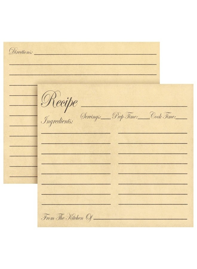 Juvale Recipe Cards - Double-Sided Fill-In Recipe Index Cards - Lined Brown Notecards - 4x6 in, Brown, 250gsm Cardstock, Pack of 60 - Image 5