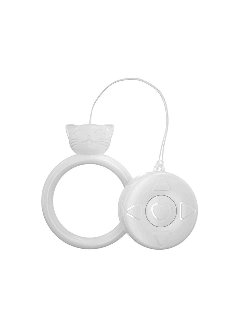 Generic - Bluetooth Page Turner Remote for iPad & iPhone - Versatile Remote for TikTok, Camera, Music, and PowerPoint Presentations - Perfect Gift for Her (White) - Image 1
