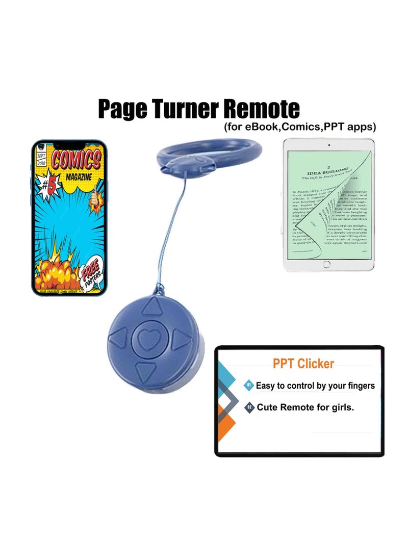 Generic - Bluetooth Page Turner Remote for iPad & iPhone - Versatile Remote for TikTok, Camera, Music, and PowerPoint Presentations - Perfect Gift for Her (White) - Image 1