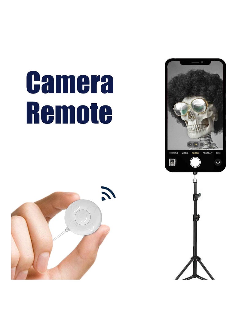 Generic - Bluetooth Page Turner Remote for iPad & iPhone - Versatile Remote for TikTok, Camera, Music, and PowerPoint Presentations - Perfect Gift for Her (White) - Image 1