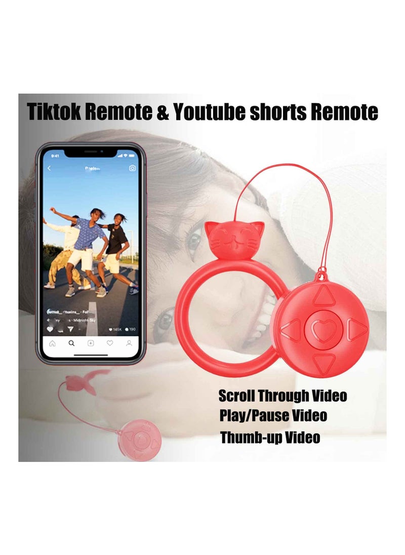 Generic - Bluetooth Page Turner Remote for iPad & iPhone - Versatile Remote for TikTok, Camera, Music, and PowerPoint Presentations - Perfect Gift for Her (White) - Image 1