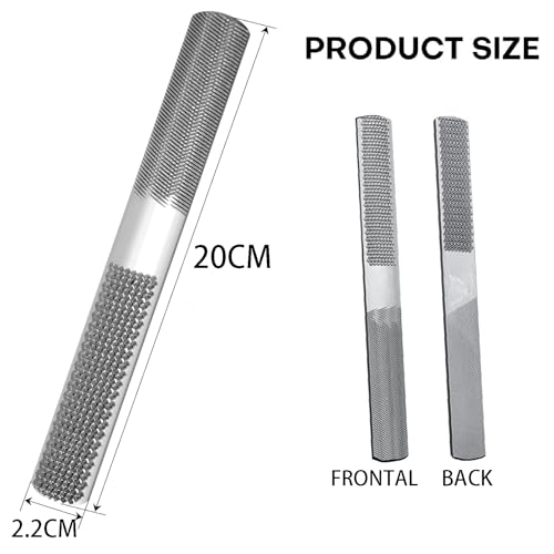 Jubobu Wood Rasp,4 Way Hand File and Round Rasp,Half Round Flat & Needle Files Wood Rasp,Durable Carbon Steel Files,Perfect for Sharping Wood and Soft Metal Tools(Pack of 1) - Image 2