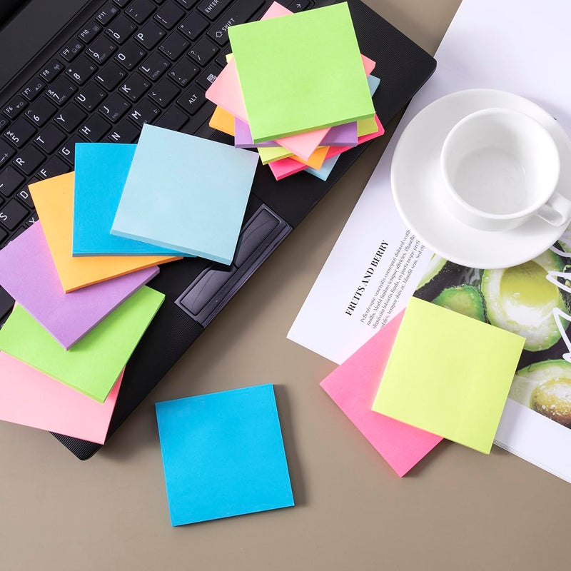 Kozerite (16 Pack) Sticky Notes 3x3, Self-Stick Pads Bright Colors Sticky Note, Recyclable, Easy to Stick for Home, Office, Notebook - Image 4
