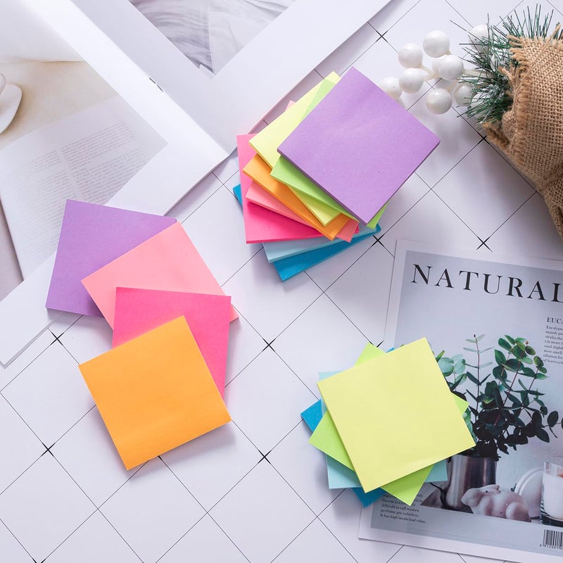 Kozerite (16 Pack) Sticky Notes 3x3, Self-Stick Pads Bright Colors Sticky Note, Recyclable, Easy to Stick for Home, Office, Notebook - Image 5