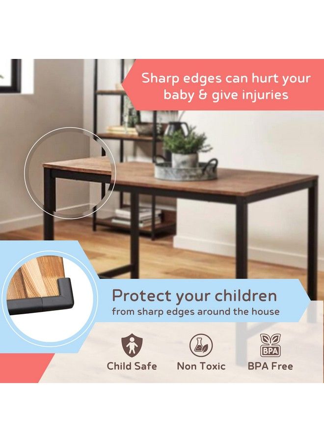 BABYSAFEHOUSE Pre Taped Furniture Edge Guard And Corner Protector 6.5Ft Edge + 4 Corner Guards (Black Color) For Baby Proofing & Child Safety - Image 4