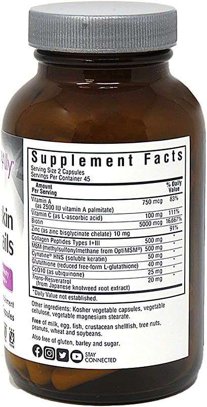 BlueBonnet Nutrition Beautiful Ally Hair Skin  Nails Hydrolyzed Collagen from Grass Fed Cows Collagen Peptides Type 1  3 Non GMO Gluten Free Soy Free Milk Free 90 Vegetable Capsules - Image 4