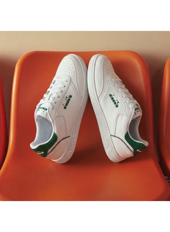 DIADORA أحذية رياضية مريحة للرجال من ديادورا فيينتو داخلية بتصميم كلاسيكي أبيض/أخضر مقاس 39 - Image 2