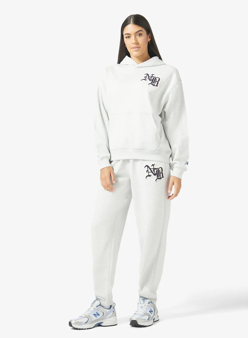 New Balance ASH HEATHER (AHH) Varsity Oversized Hoodie for Women | Best Price UAE