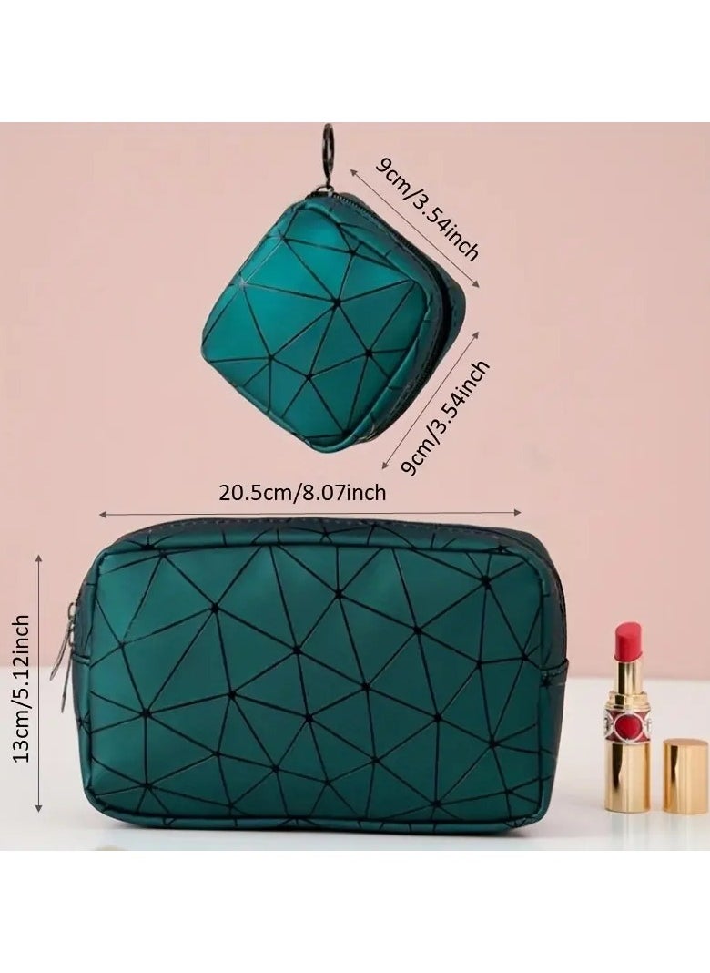 ORiTi Small PU lipsticks Zipper Bag ,Travel Coin pouch Sanitary Napkin Storage Bag ,Travel  Toiletry Pouch Coin Purse cosmetic Organizer  - Image 2