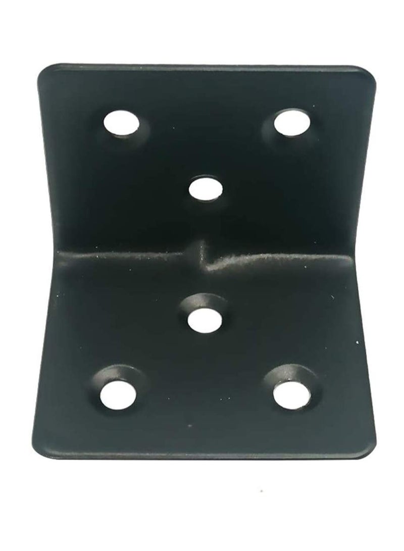 Heavy Duty Black Stainless Steel L Shape Shelf Brackets, 12Pcs Right Angle Corner Support (38x30x30 mm) for Strong Shelf Support  - Image 4
