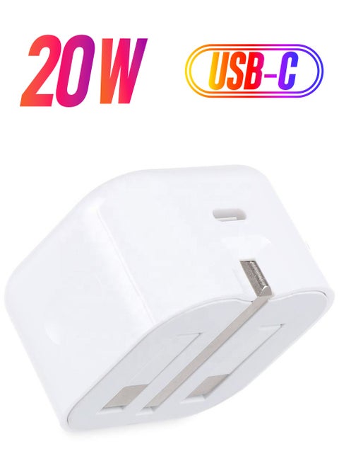 iPhone 20W Fast Charger | USB C Wall Fast Charger Compatible with iPhone 15/14/14 Pro/14 Pro Max/13/12/SE2020/11/XR/XS Max/X/iPad