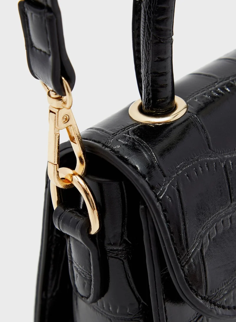 ELLA Mini Handbag in Mock Croc