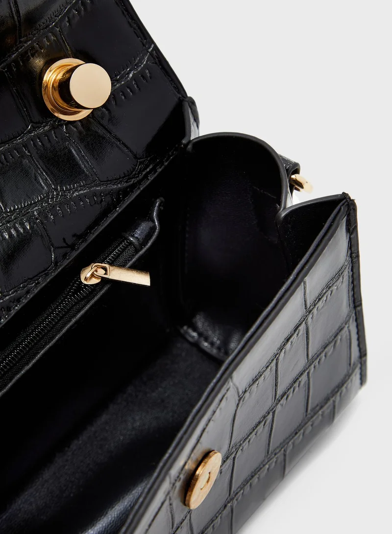 ELLA Mini Handbag in Mock Croc