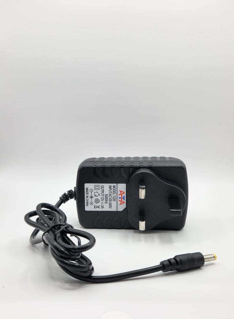 ATA 12V 2A POWER ADAPTER AC100-240V (4MM PIN) - Image 2