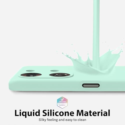 DIZORO Microfiber Candy Case Compatible for Oneplus Nord 3 5G Smooth Touch Cushion Liquid Soft Silicone Gel Rubber Phone Cases Non-Slip Full Body Protective Shockproof Back Cover (Mint) - Image 3