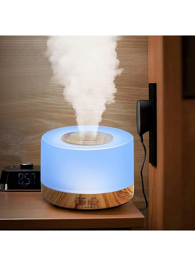 sulfar Essential Oil Aroma Diffuser 700ml, Upgraded Aromatherapy Diffuser with 4 Timer and 7 Color Lights, Cool Mist Humidifier with Auto Shut-off Function, Diffuser for Home Bedroom Office - Image 1