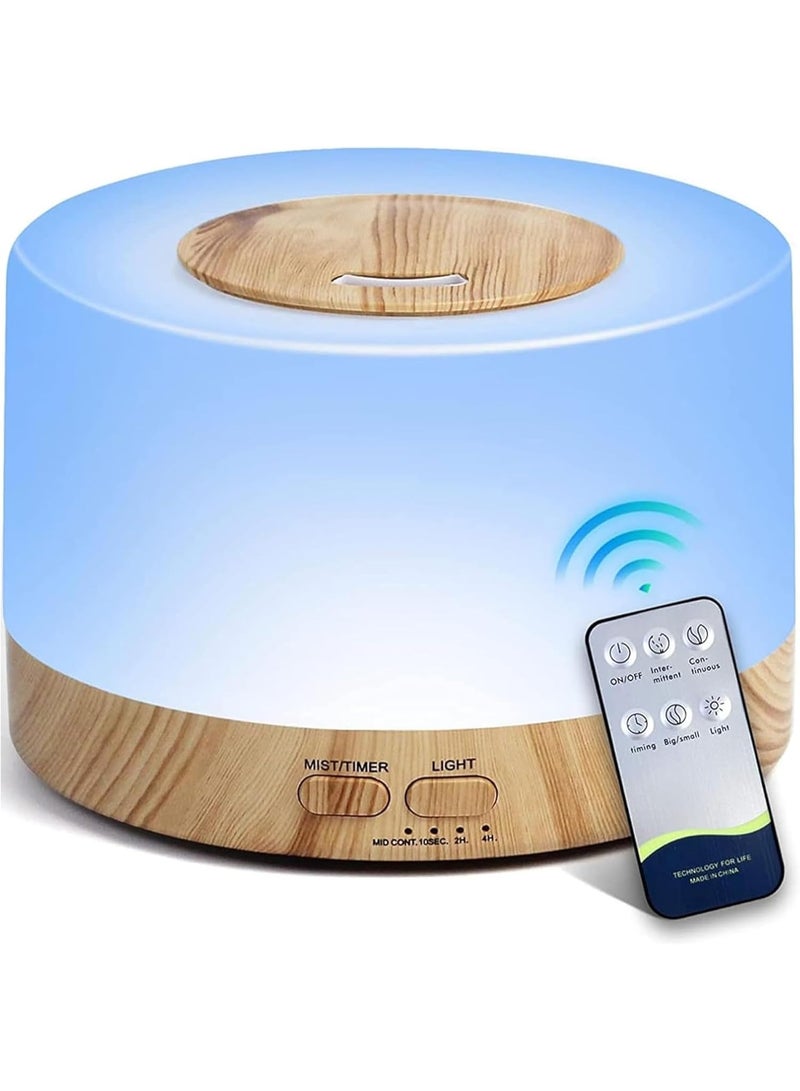 sulfar Essential Oil Aroma Diffuser 700ml, Upgraded Aromatherapy Diffuser with 4 Timer and 7 Color Lights, Cool Mist Humidifier with Auto Shut-off Function, Diffuser for Home Bedroom Office - Image 2