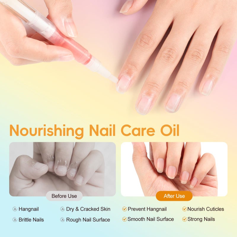COSCELIA 8pcs Cuticle Oil Pen Bulk for Nails Polish Repair Pen Nail Nourishment Polish with Vitamins to Nourish and Moisturize Skin for Cuticle Nail Care - Image 5