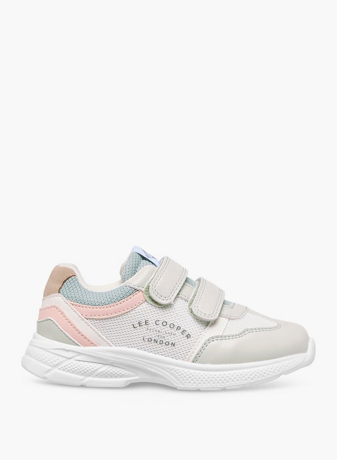 Lee Cooper Girls' Panelled Sneakers with Hook and Loop Closure - Image 3