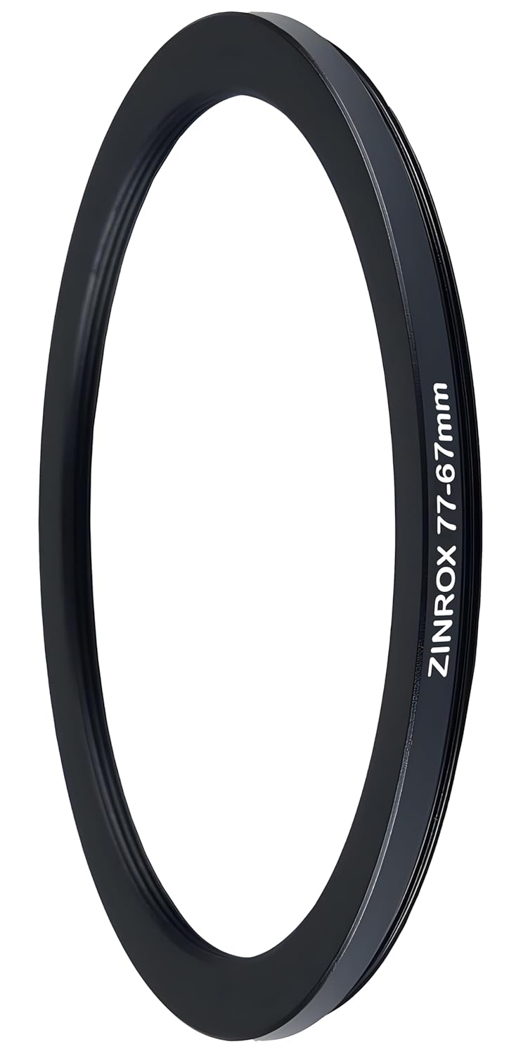 ZINROX® 77-67mm Step Down Lens Filter Adapter Ring Set of 1 Piece Size 77mm to 67mm Stepping Ring Adapter - Image 2