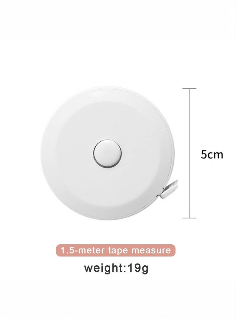 Mini Tape Measure Retractable Bulk 1.5m Small Measuring Tape Pocket Tiny Inch and Metric Measurement for Construction Party Favors, Operation Christmas Items, Men Gifts(White) - Image 3