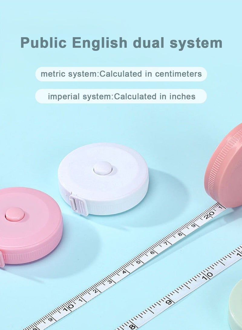 Mini Tape Measure Retractable Bulk 1.5m Small Measuring Tape Pocket Tiny Inch and Metric Measurement for Construction Party Favors, Operation Christmas Items, Men Gifts(White) - Image 2