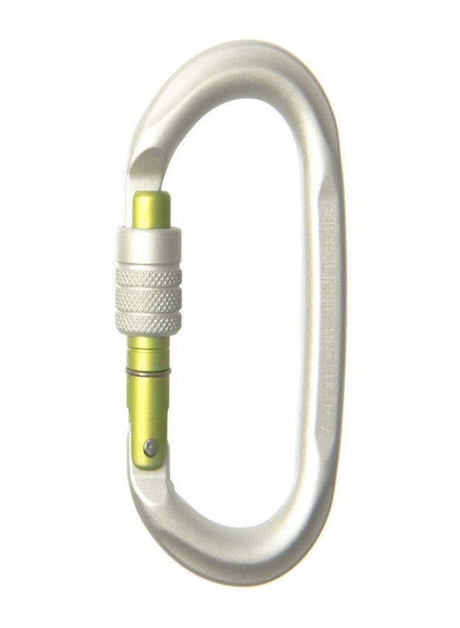 Edelrid Oval Power 2400 Screw Locking Climbing Carabiner - Lightweight, Robust Aluminum Carabiner Hook for Heavy Duty Climbing, EN 362 & EN 12275 Certified - Image 1