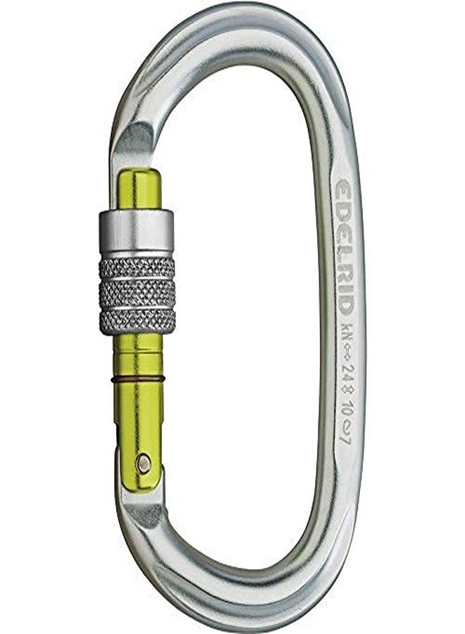 Edelrid Oval Power 2400 Screw Locking Climbing Carabiner - Lightweight, Robust Aluminum Carabiner Hook for Heavy Duty Climbing, EN 362 & EN 12275 Certified - Image 5