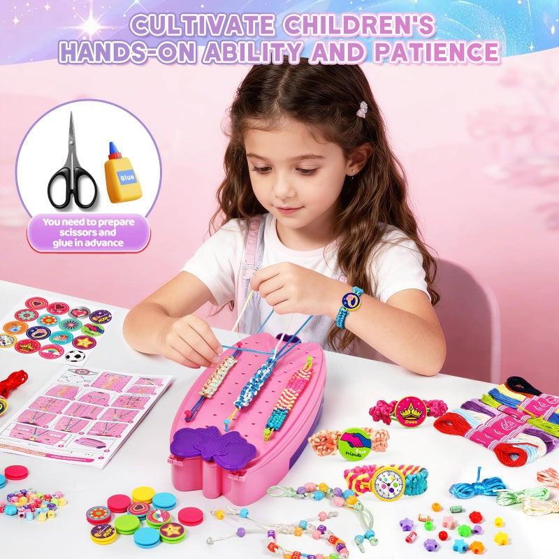 OCHIDO 2 in 1 Friendship Bracelet Kit, Bracelet Making Kit for Girls, Arts and Crafts for Kids Ages 8-12, DIY String Bracelet Maker, Birthday Christmas Gift for Girl 6 7 9 10 11 12+ Year Old - Image 5