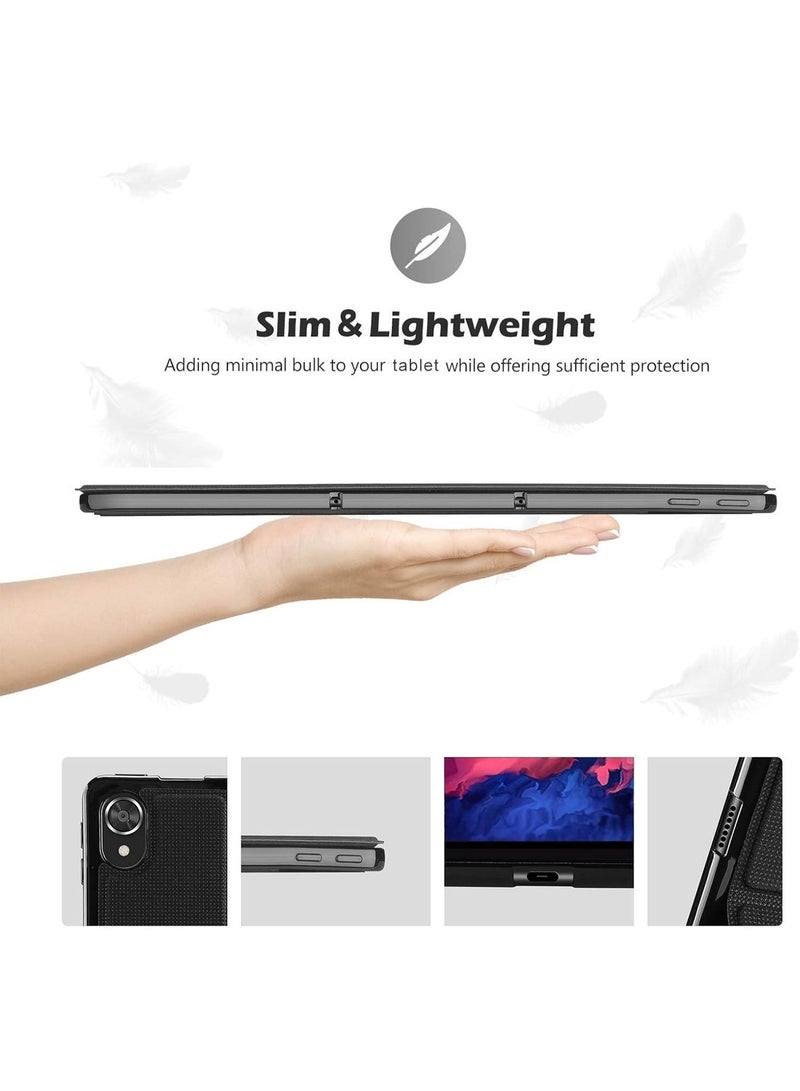 Procases Case for Lenovo Tab P11 Plus 2021 and Tab P11 2020 11 Inch Tablet TB J616F TB J616X TB J606F TB J606X Slim Shockproof Stand Folio Protective Hard Shell Cover with Auto Sleep Wake Black - Image 4