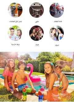 Generic 10Pcs Drinking Straws,Flamingo Disposable Art Straws,Food Grade High-quality Paper Straws,For Pool Parties,Table Decorating,Birthdays & Weddings.  - Image 3