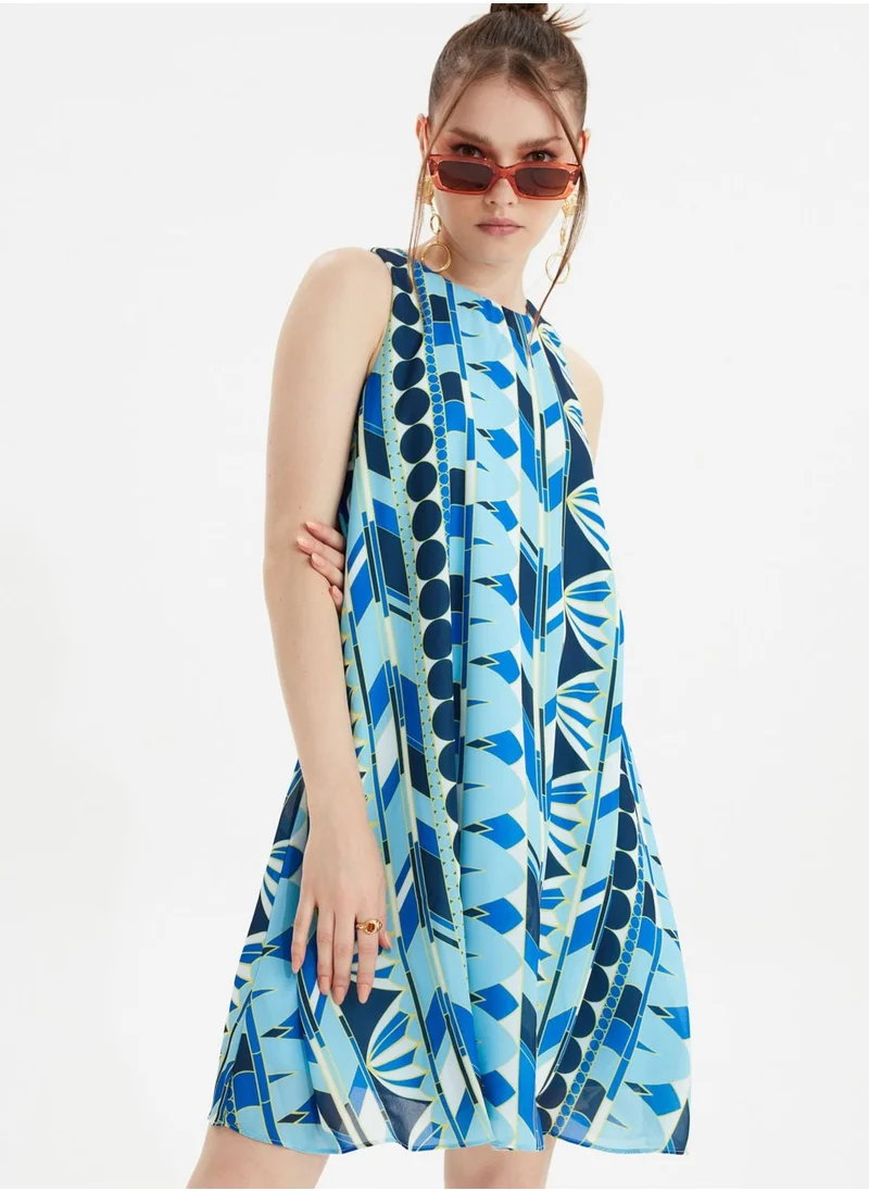 trendyol Printed Shift Dress